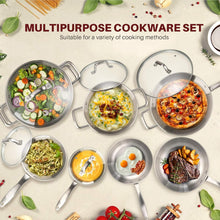 Load image into Gallery viewer, Duxtop Professional Stainless Steel Induction Cookware Set, 19PC Kitchen Pots and Pans Set, Heavy Bottom with Impact-bonded Technology