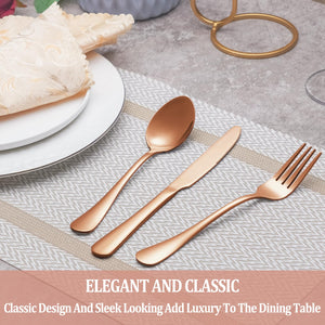 20 Piece Silverware Set Service for 4,Premium Stainless Steel Flatware Set,Mirror Polished Cutlery Utensil Set,Durable Home Kitchen Eating Tableware Set,Include Fork Knife Spoon Set,Dishwasher Safe