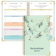 Load image into Gallery viewer, The Gratitude Journal for Women &amp; Men, Hardcover Spiral 5 Minute Daily Gratitude Journal for More Happiness, Optimism, Affirmation &amp; Reflection with Prompts &amp; Quotes, Undated Daily Journals(93 pages / 3 months supply) Gifts