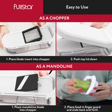 Load image into Gallery viewer, Fullstar Vegetable Chopper, Mandoline Slicer - Cheese Grater, Food Chopper with Container, Kitchen Gadgets, Home Essentials (6-in-1, White/Black)