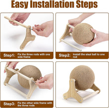 Load image into Gallery viewer, Outamateur Cat Scratcher Ball Toy, Sisal Cat Scratching Ball with Stable Stand, Interactive Exercise Toy for Small Pet Interactive Exercise and Play
