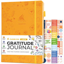 Load image into Gallery viewer, Clever Fox Gratitude Journal – Happiness, Positivity &amp; Affirmation Daily Journal – Inspirational Daily Notebook – 3 Months, A5 (Aquamarine)
