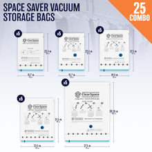 Load image into Gallery viewer, Vacuum Seal Bags for Clothing Travel, 10 Jumbo - Space Saver Vacuum Storage Bags, Blanket &amp; Clothes Storage Bags Vacuum Sealed – Hand Pump Included, Bolsas Para Guardar Ropa Al Vacío