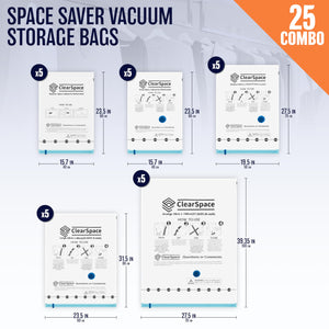 Vacuum Seal Bags for Clothing Travel, 10 Jumbo - Space Saver Vacuum Storage Bags, Blanket & Clothes Storage Bags Vacuum Sealed – Hand Pump Included, Bolsas Para Guardar Ropa Al Vacío