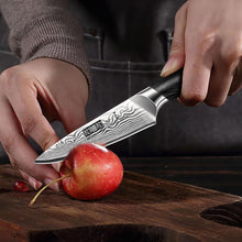 Load image into Gallery viewer, Paring Knife 3.75 Inch, High Carbon Powder Steel Forged Small Kitchen Knives, Razor Sharp Japanese Fruit Knife with Ergonomic Pakkawood Handle