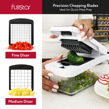 Load image into Gallery viewer, Vegetable Chopper and Mandoline Slicer for Kitchen, Food Chopper with Container &amp; Lid, Cheese Grater (8 in 1 - White)