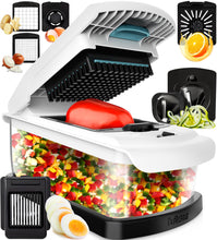 Load image into Gallery viewer, Vegetable Chopper &amp; Mandoline Slicer for Kitchen - Food Chopper with Container, Cheese Grater, Home Essentials &amp; Kitchen Gadgets (Lite - 9 in 1)