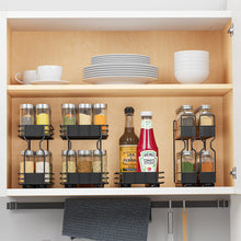 Load image into Gallery viewer, SpaceAid Pull Out Spice Rack Organizer for Cabinet, Heavy Duty Slide Out Seasoning Kitchen Organizer, Cabinet Organizer, with Labels, 5.2&quot; W x10.75 D x10 H, 2 Drawers 2-Tier