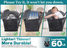 Load image into Gallery viewer, HomeHacks Extra Large Moving Bags with Visible PVC Window, Lightweight but Durable Storage Bags with Reinforced Handles, Storage Totes for Packing, Moving, Storage (93L, 6-Pack)