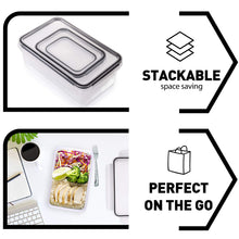 Load image into Gallery viewer, 50-Piece Plastic Food Storage Containers with Lids (24 Containers &amp; 24 Lids) - Leakproof, BPA-Free, Meal Prep Containers, Reusable Lunch Storage Set for Kitchen Organization (Pack of 50)
