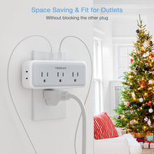 Load image into Gallery viewer, Multi Plug Outlet Extender, TESSAN Surge Protector Wall Plug Splitter with 5 Electrical Outlet Expander, Multiple Plug Adapter for Travel Home Office