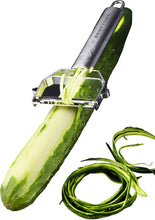 Load image into Gallery viewer, Brieftons Julienne Peeler/Cutter/Slicer: Serrated Stainless Steel Fruit/Vegetable Peeler &amp; Julienne Slicer