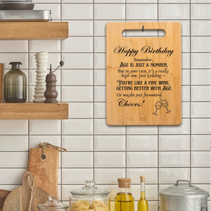 Housewarming Gifts for New Home - Bamboo Cutting Board with Engraved Message - New Home Essentials for Homeowners, Couples, Friends, or Family - Decorative Kitchen Gift Board, 12" x 8"