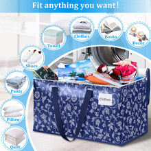 Load image into Gallery viewer, HomeHacks Moving Bags, Extra Large Size Moving Boxes, Heavy Duty Luggage Bags with Smooth Zipper and Sturdy Handles, Large Capacity &amp; Easy Loading Storage Totes for Space Saver 88L, 6-Pack, Blue