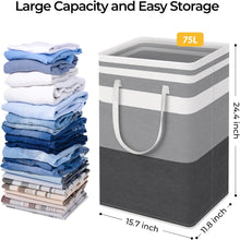 Load image into Gallery viewer, HomeHacks 2-Pack Large Laundry Basket and Rolling Laundry Basket for Organizing, Clothing, Bedroom, Comforter, Closet, Dorm Bundle