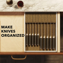 Load image into Gallery viewer, SpaceAid Large Knife Drawer Organizer Bamboo Insert Dock, Kitchen Steak Knives Holder Organizers Block for Drawer in Storage Organization (Large)