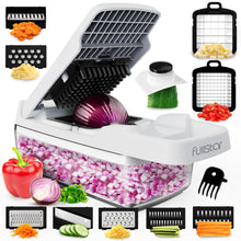 Load image into Gallery viewer, Vegetable Chopper &amp; Mandoline Slicer for Kitchen - Food Chopper with Container, Cheese Grater, Home Essentials &amp; Kitchen Gadgets (Lite - 9 in 1)