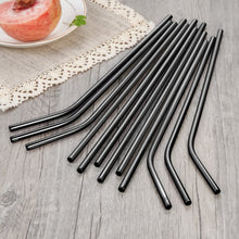 Load image into Gallery viewer, 20 Pack Reusable Stainless Steel Metal Straws,10.5&quot; &amp; 8.5&quot; Reusable Drinking Straws with 20 Silicone Tips 5 Straw Brushes 1 Travel Case,Eco Friendly Extra Long Metal Straw Fit for 20 24 30 oz Tumbler