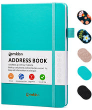 Load image into Gallery viewer, Comkiso Address Book with Individual Alphabetical Tabs Laminated, Large Print Address Book with 468 Wide Lining Entry Spaces, Change of Address Labels, Hardcover Address Book 5.7 x 8.5" - Bloom
