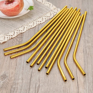 20 Pack Reusable Stainless Steel Metal Straws,10.5" & 8.5" Reusable Drinking Straws with 20 Silicone Tips 5 Straw Brushes 1 Travel Case,Eco Friendly Extra Long Metal Straw Fit for 20 24 30 oz Tumbler
