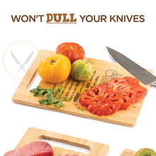 Load image into Gallery viewer, Housewarming Gifts for New Home - Bamboo Cutting Board with Engraved Message - New Home Essentials for Homeowners, Couples, Friends, or Family - Decorative Kitchen Gift Board, 12&quot; x 8&quot;