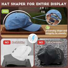 Load image into Gallery viewer, JupDec Baseball &amp; Hat Display Case with Wood Stand, Clear Acrylic Game Ball Holder Showcase, UV Protection Souvenirs and Collectibles Box, Ideal Gift for Autograph Single MLB Ball