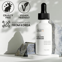Load image into Gallery viewer, Hyaluronic Acid Serum for Face - Mixed High Molecular Weight Hyaluronic Acid - 98% Natural &amp; 31% Organic K Beauty 1oz