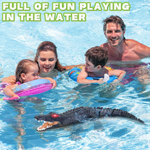 Load image into Gallery viewer, Outamateur RC Crocodile Boat,2.4GHz Alligator with Glowing Eyes,RC High Simulation Crocodile RC Boat Lake &amp; Pool Toy,USB Rechargeable Waterproof Floating Alligator Toy for Kids Aged 6+