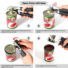 Load image into Gallery viewer, Beneno Can Opener Manual with Magnet, Hand Held Heavy Duty Can Opener with Durable Sharp Blade Smooth Edge, Big Effort-Saving Knob, Soft Grip Rubber Handle, Multifunctional Bottle Opener, Green