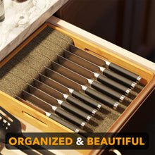 Load image into Gallery viewer, SpaceAid Large Knife Drawer Organizer Bamboo Insert Dock, Kitchen Steak Knives Holder Organizers Block for Drawer in Storage Organization (Large)