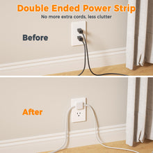 Load image into Gallery viewer, Small Flat Plug Power Strip, TESSAN Ultra Thin Extension Cord with 3 USB Wall Charger (1 USB C), 3 Outlets Mini Charging Station, 5 ft Slim Plug for Cruise Travel Office School Dorm Room Essentials