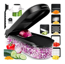 Load image into Gallery viewer, Fullstar Vegetable Chopper, Mandoline Slicer - Cheese Grater, Food Chopper with Container, Kitchen Gadgets, Home Essentials (6-in-1, White/Black)