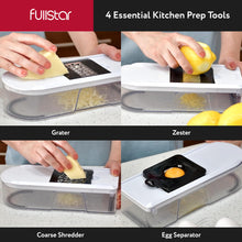 Load image into Gallery viewer, Fullstar Vegetable Chopper, Mandoline Slicer - Cheese Grater, Food Chopper with Container, Kitchen Gadgets, Home Essentials (6-in-1, White/Black)
