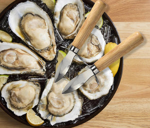 YellRin Oyster Knife Stainless Steel Oyster Shucking Knife Set of 4 for Seafood Tools
