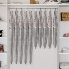 Load image into Gallery viewer, 4 Pack 43’’ Gray Garment Bags for Hanging Clothes Storage Travel, Clear Dress Bags for Gowns Long, Suit Bags for Closet Storage