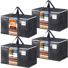 Load image into Gallery viewer, HomeHacks Extra Large Moving Bags with Visible PVC Window, Lightweight but Durable Storage Bags with Reinforced Handles, Storage Totes for Packing, Moving, Storage (93L, 6-Pack)