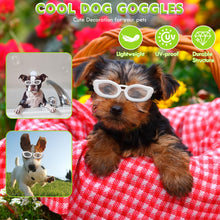 Load image into Gallery viewer, UV Protection Sunglasses for Small Breed Dogs, Windproof Anti-Fog Eye Protection Goggles, Pet Glasses for Puppy With Adjustable Strap (Black)