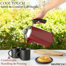 Load image into Gallery viewer, Mixpresso Stainless Steel Stovetop Coffee Percolator, 52 oz Classic Percolator Coffee Pot, Excellent As Camping Pot, 12 Cup Stainless Steel Camping Coffee Makers, Cool-Touch Handle.