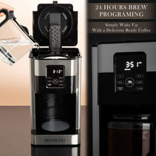 Load image into Gallery viewer, Mixpresso 8-Cup Drip Coffee Maker Programmable, Coffee Pot Machine Including Reusable &amp; Removable Coffee Filter, Black Electric Coffee Maker