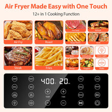 Load image into Gallery viewer, Beelicious 5.8QT Large Air Fryer, 12-in-1 Digital Airfryer with Clear Window, 40+ Recipes, Flavor-Lock Tech, Shake Reminder, Compact, Quiet, Dishwasher Safe, Nonstick (Cherry Pink)