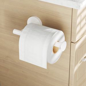 Toilet Paper Holder Wall Mount Bathroom Paper Roll Holder Tissue Handle Stainless Steel for Farmhouse Kitchen Matte Black