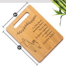 Load image into Gallery viewer, Housewarming Gifts for New Home - Bamboo Cutting Board with Engraved Message - New Home Essentials for Homeowners, Couples, Friends, or Family - Decorative Kitchen Gift Board, 12&quot; x 8&quot;