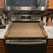 Load image into Gallery viewer, Noodle Board Stove Cover with Handles for Electric, Gas Stove Top (Acacia Wood)