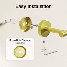 Load image into Gallery viewer, Toilet Paper Holder Wall Mount Bathroom Paper Roll Holder Tissue Handle Stainless Steel for Farmhouse Kitchen Gold