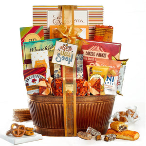Broadway Basketeers Sympathy Gift Basket – Bereavement & Condolences Care Package, Thoughtful Food Delivery for Loss of Loved One, Comforting Box Present