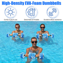 Load image into Gallery viewer, Aquatic Exercise Dumbbells, Water Dumbbells, 2PCS Foam Barbells for Men Women Water Workouts