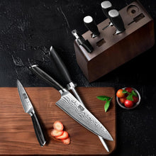 Load image into Gallery viewer, 8 Pieces Knife Set with Magnetic Block, Ultra Sharp Powder Steel Knife Block Set, Professional Chef Knife Sets with Ergonomic Handle &amp; Knife Sharpener