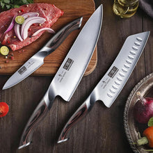 Load image into Gallery viewer, 5 Pieces Knife Set, Japanese High Carbon Stainless Steel Kitchen Knife Sets, Professional Ultra Sharp Chef Knives Set with Ergonomic Pakkawood Handle