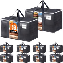 Load image into Gallery viewer, HomeHacks Extra Large Moving Bags with Visible PVC Window, Lightweight but Durable Storage Bags with Reinforced Handles, Storage Totes for Packing, Moving, Storage (93L, 6-Pack)
