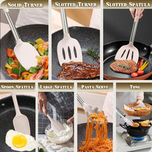 Load image into Gallery viewer, Umite Chef Silicone Kitchen Cooking Utensil Set, 43 pcs Spatula Set with Stainless Steel Handle, Non-stick Heat Resistant - Best Cookware Set-(Khaki)